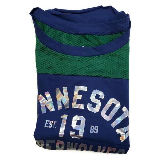 NBA Minnesota Timberwolves Womens Size L Kickoff T-Shirt 3/4 Sleeve Touch Royal - Picture 3 of 5